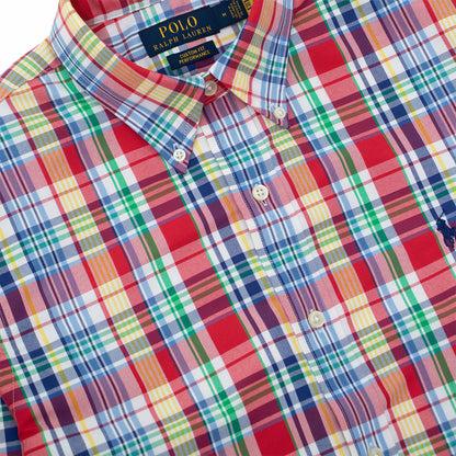 Polo Ralph Lauren Custom Fit Oxford Shirt Red / Blue Multi - The Sporting Lodge