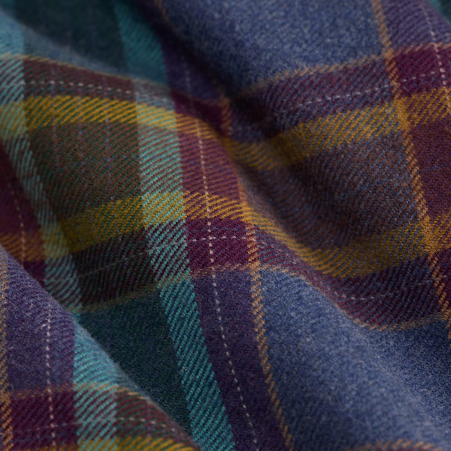 Polo Ralph Lauren Custom Fit Plaid Flannel Shirt Blue Purple Heather Multi