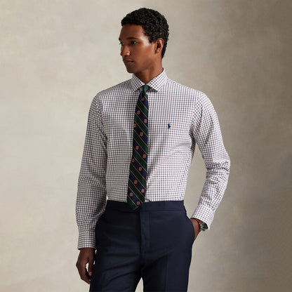 Polo Ralph Lauren Custom Fit Plaid Stretch Poplin Shirt White / Wine / Multi - The Sporting Lodge