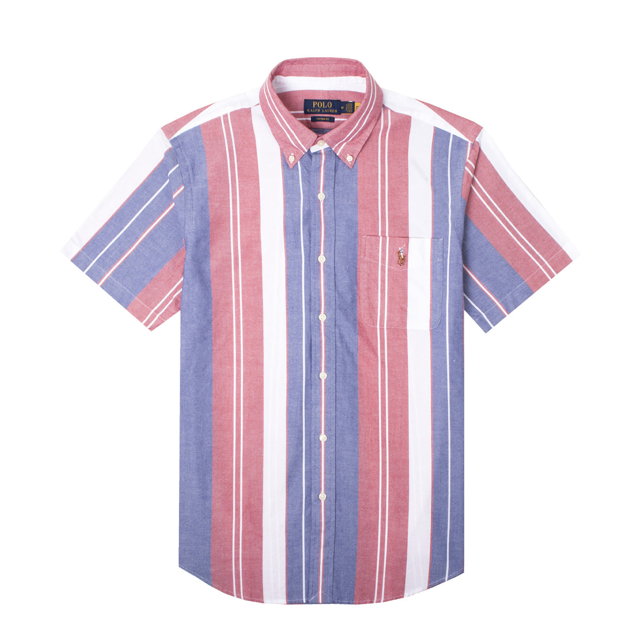 Polo Ralph Lauren Custom Fit S/S Striped Shirt Blue / Red Multi