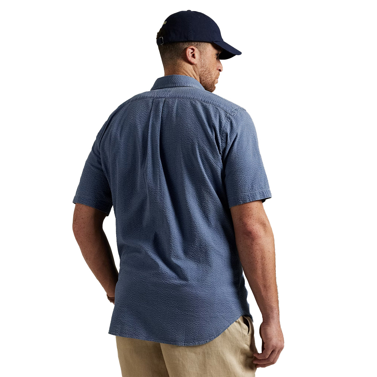 Polo Ralph Lauren Custom Fit Seersucker Shirt Dark Indigo - The Sporting Lodge