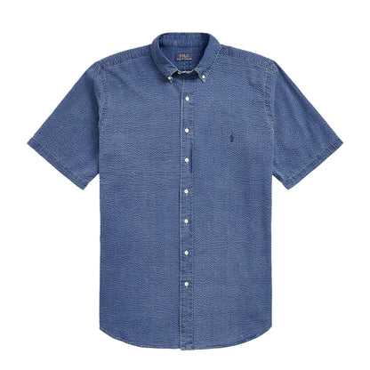 Polo Ralph Lauren Custom Fit Seersucker Shirt Dark Indigo - The Sporting Lodge