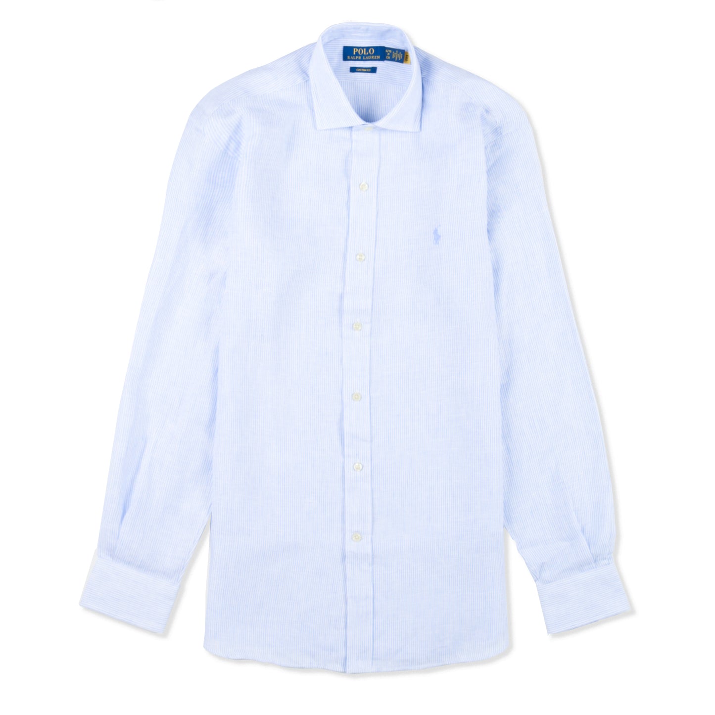 Polo Ralph Lauren Custom Fit Striped Linen Shirt Cabana Blue White - The Sporting Lodge