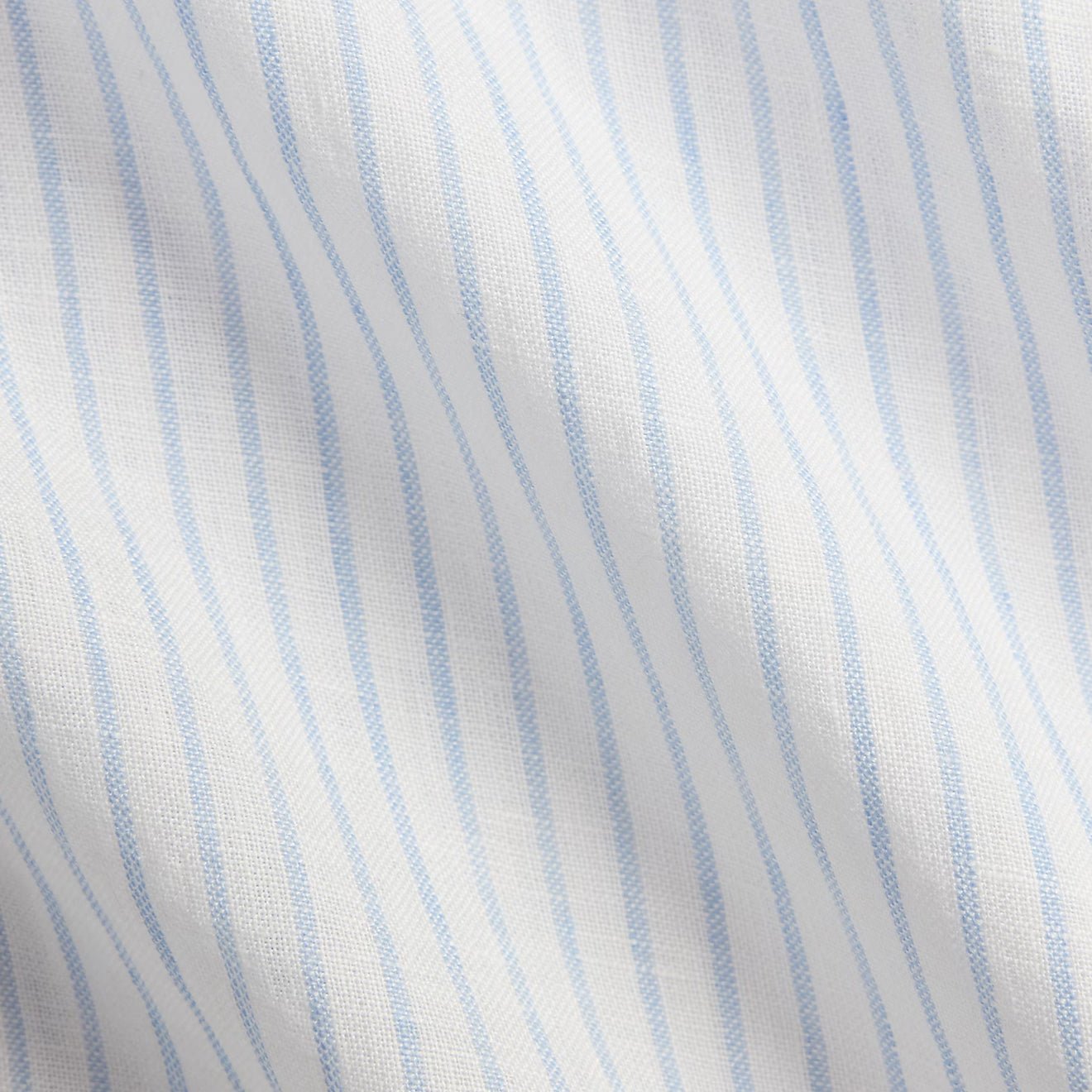 Polo Ralph Lauren Custom Fit Striped Linen Shirt White Blue