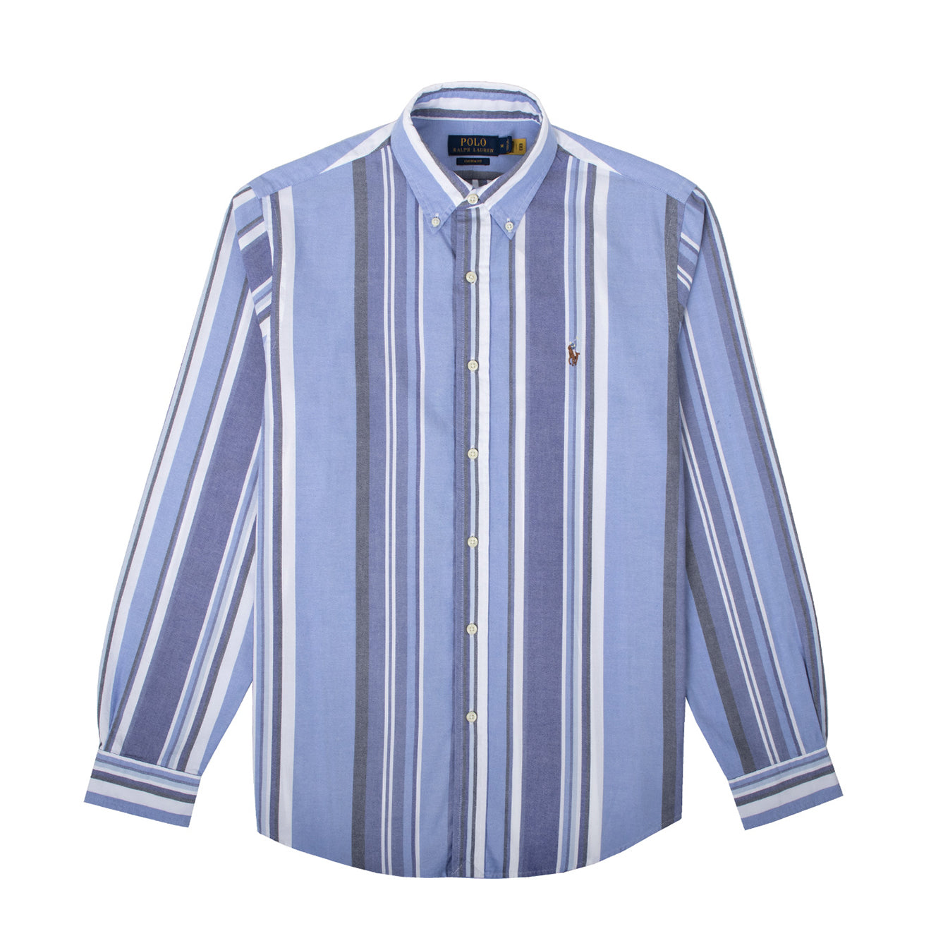 Polo Ralph Lauren Custom Fit Striped Oxford Shirt Blue Multi