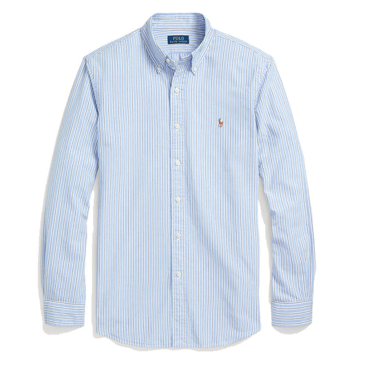 Polo Ralph Lauren Custom Fit Striped Oxford Shirt Blue/White Multi - The Sporting Lodge
