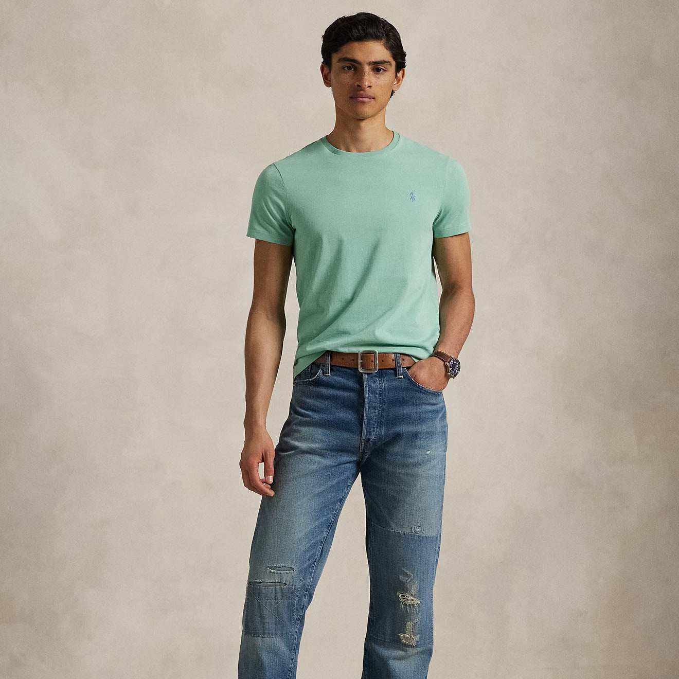 Polo Ralph Lauren Custom Slim Crewneck T-Shirt Celadon - The Sporting Lodge