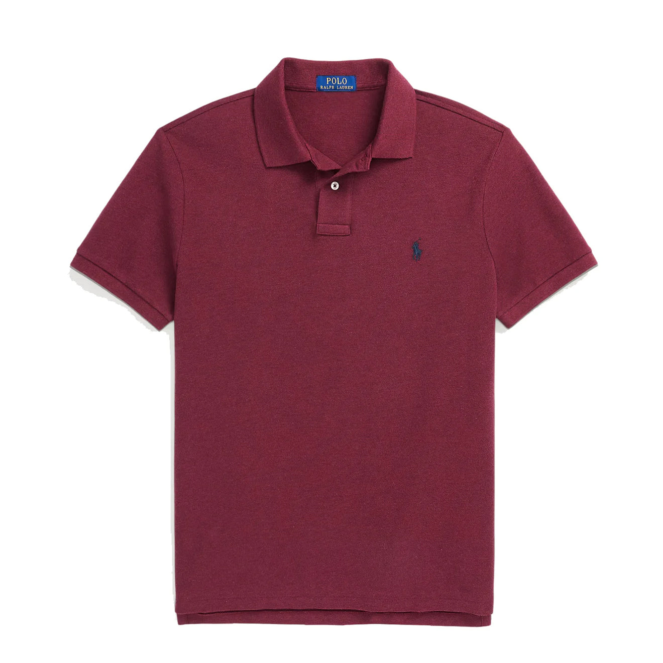 Polo Ralph Lauren The Iconic Mesh Polo Shirt Vintage Port Heather - The Sporting Lodge