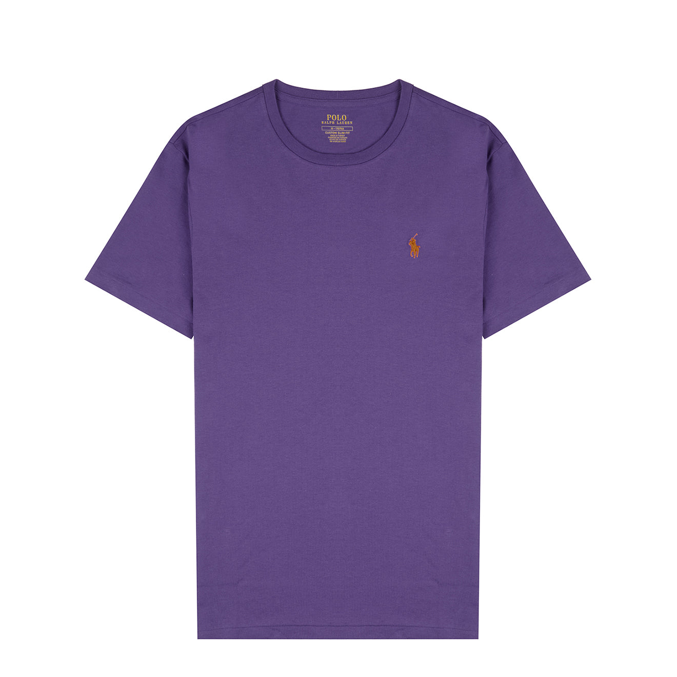 Polo Ralph Lauren Custom Slim Fit Cotton T-Shirt Tie Purple