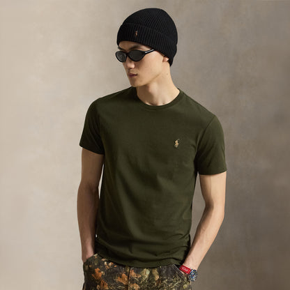 Polo Ralph Lauren Custom Slim Fit Jersey Crewneck T-Shirt Company Olive/C8526