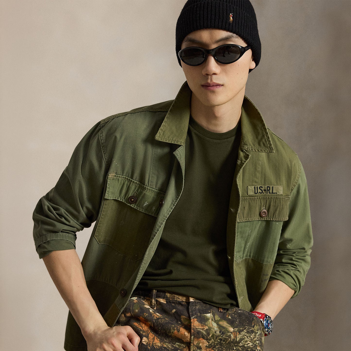 Polo Ralph Lauren Custom Slim Fit Jersey Crewneck T-Shirt Company Olive/C8526