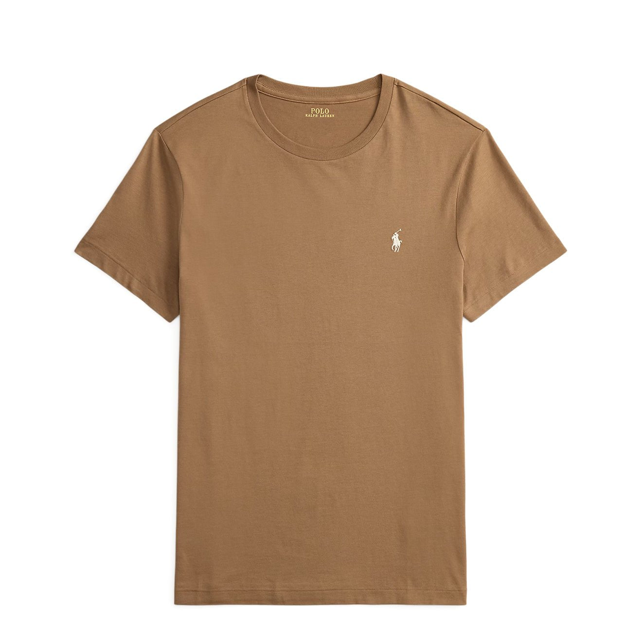 Polo Ralph Lauren Custom Slim Fit Jersey Crewneck T-Shirt RL Brown - The Sporting Lodge