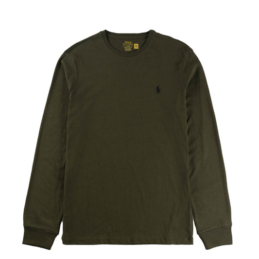 Polo Ralph Lauren Custom Slim Fit Jersey L/S T-Shirt Company Olive - The Sporting Lodge