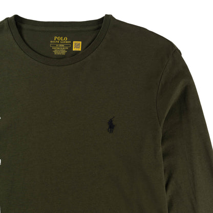 Polo Ralph Lauren Custom Slim Fit Jersey L/S T-Shirt Company Olive