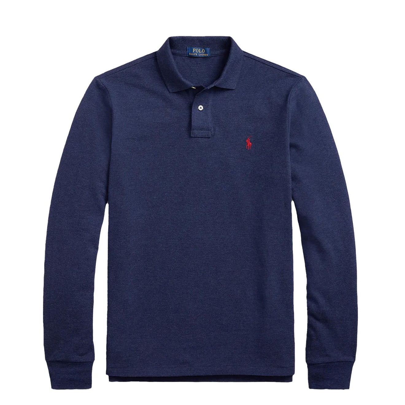 Polo Ralph Lauren Custom Slim Fit LS Polo Spring Navy Heather - The Sporting Lodge