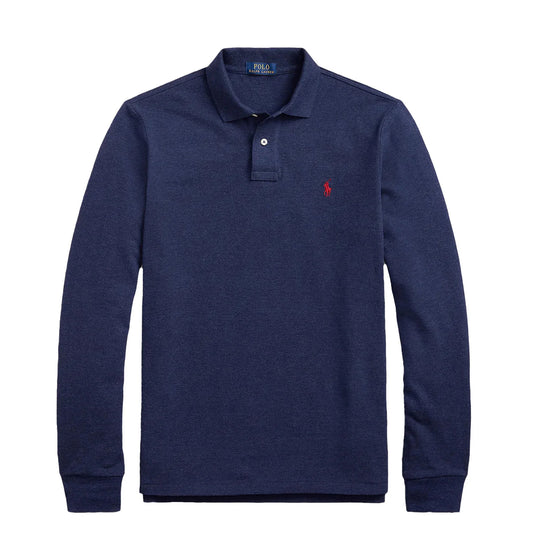 Polo Ralph Lauren Custom Slim Fit LS Polo Spring Navy Heather