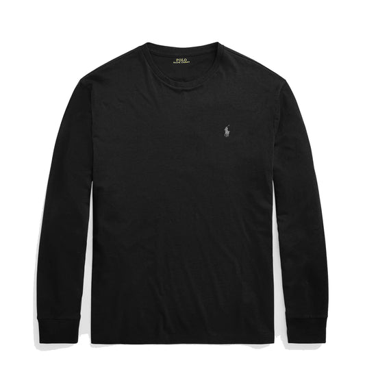 Polo Ralph Lauren Custom Slim Fit LS T-Shirt Polo Black / Grey Pony - The Sporting Lodge