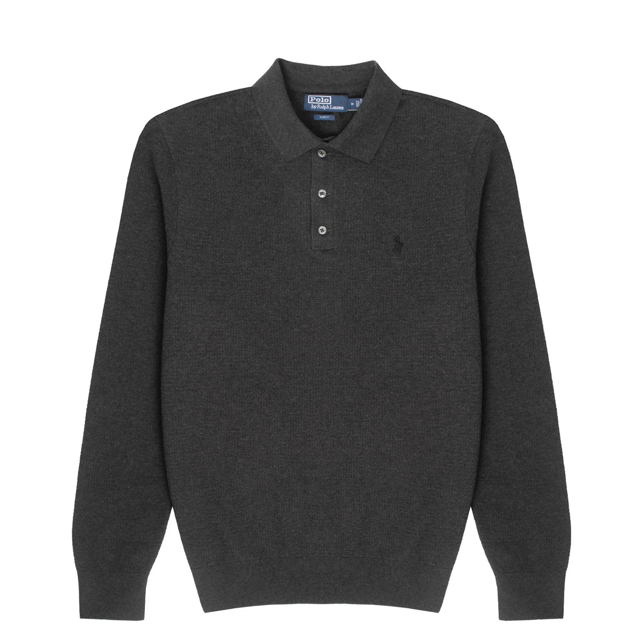 Polo Ralph Lauren Custom Slim Fit Mesh L/S Polo Windsor Heather