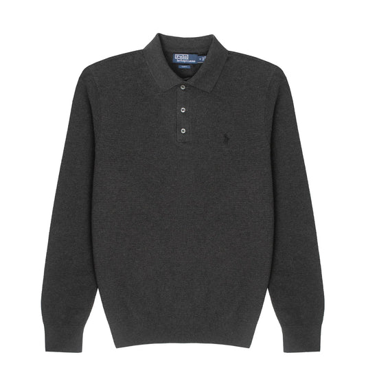 Polo Ralph Lauren Custom Slim Fit Mesh L/S Polo Windsor Heather