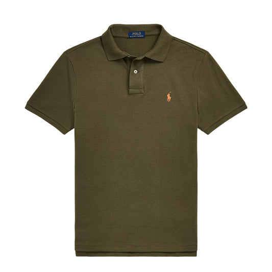Polo Ralph Lauren Custom Slim Fit Mesh Polo Canopy Olive