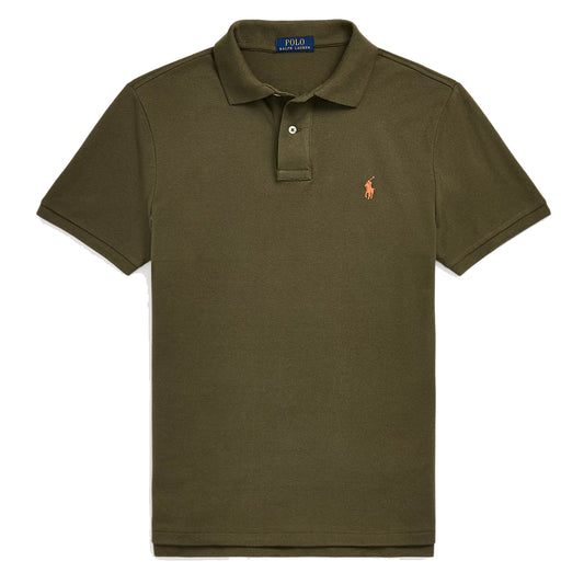 Polo Ralph Lauren Custom Slim Fit Mesh Polo Canopy Olive - The Sporting Lodge