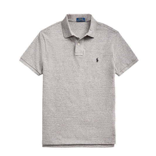 Polo Ralph Lauren Custom Slim Fit Mesh Polo Shirt Canterbury Heather