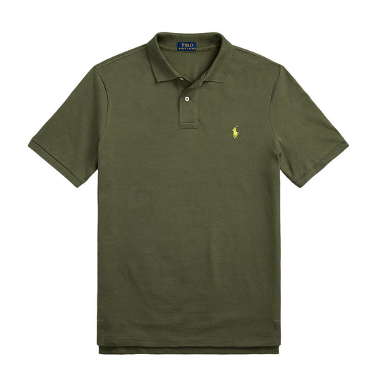 Polo Ralph Lauren Custom Slim Fit Mesh Polo Shirt Dark Sage