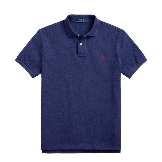 Polo Ralph Lauren Custom Slim Fit Mesh Polo Shirt Spring Navy Heather