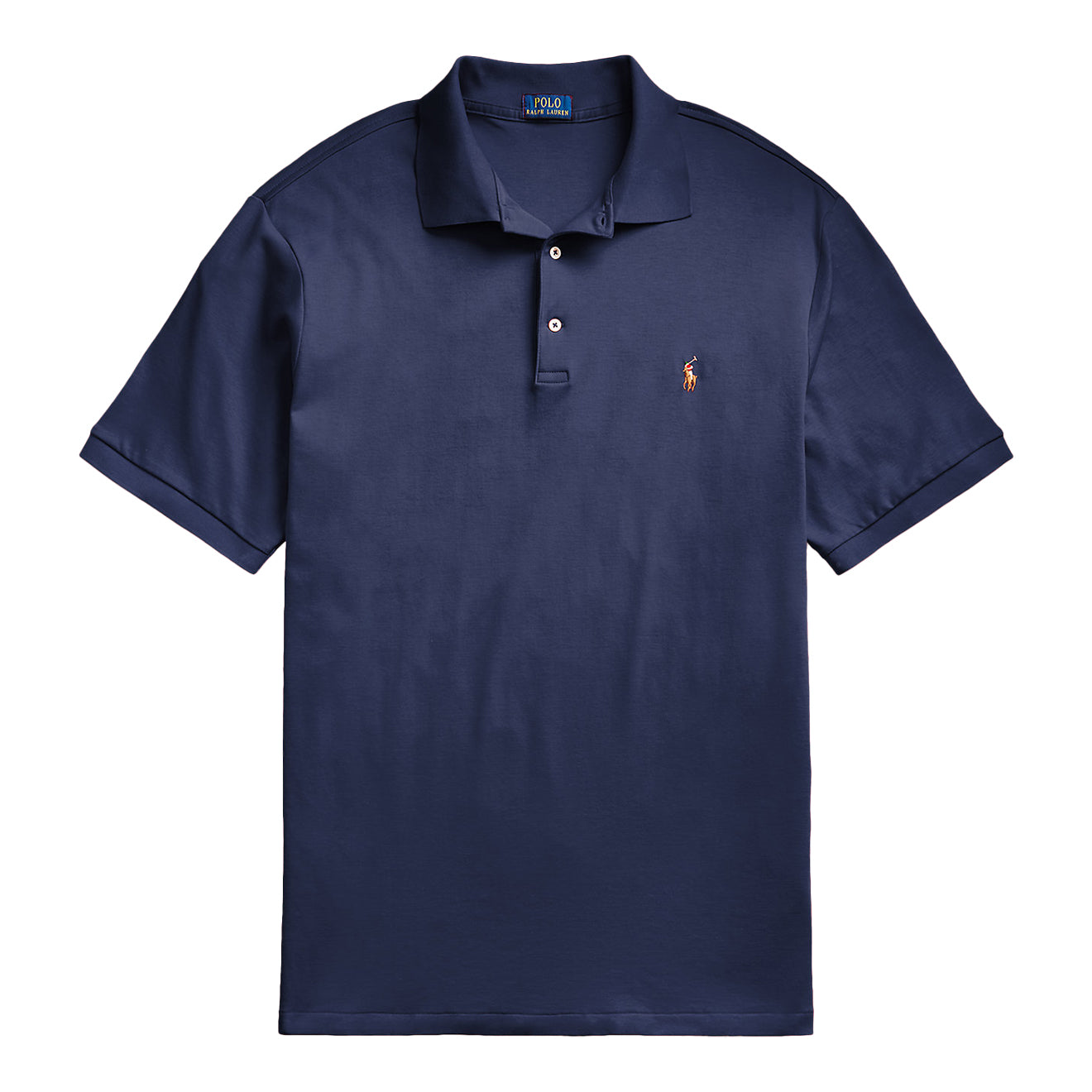 Polo Ralph Lauren Custom Slim Fit Soft Touch Polo Shirt Spring Navy - The Sporting Lodge