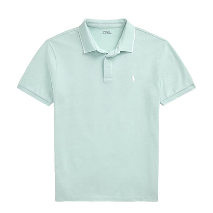 Polo Ralph Lauren Custom Slim Fit Stretch Oxford Mesh Polo Celadon/White