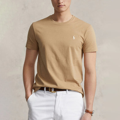 Polo Ralph Lauren Custom Slim Fit  T-Shirt Cafe Tan - The Sporting Lodge