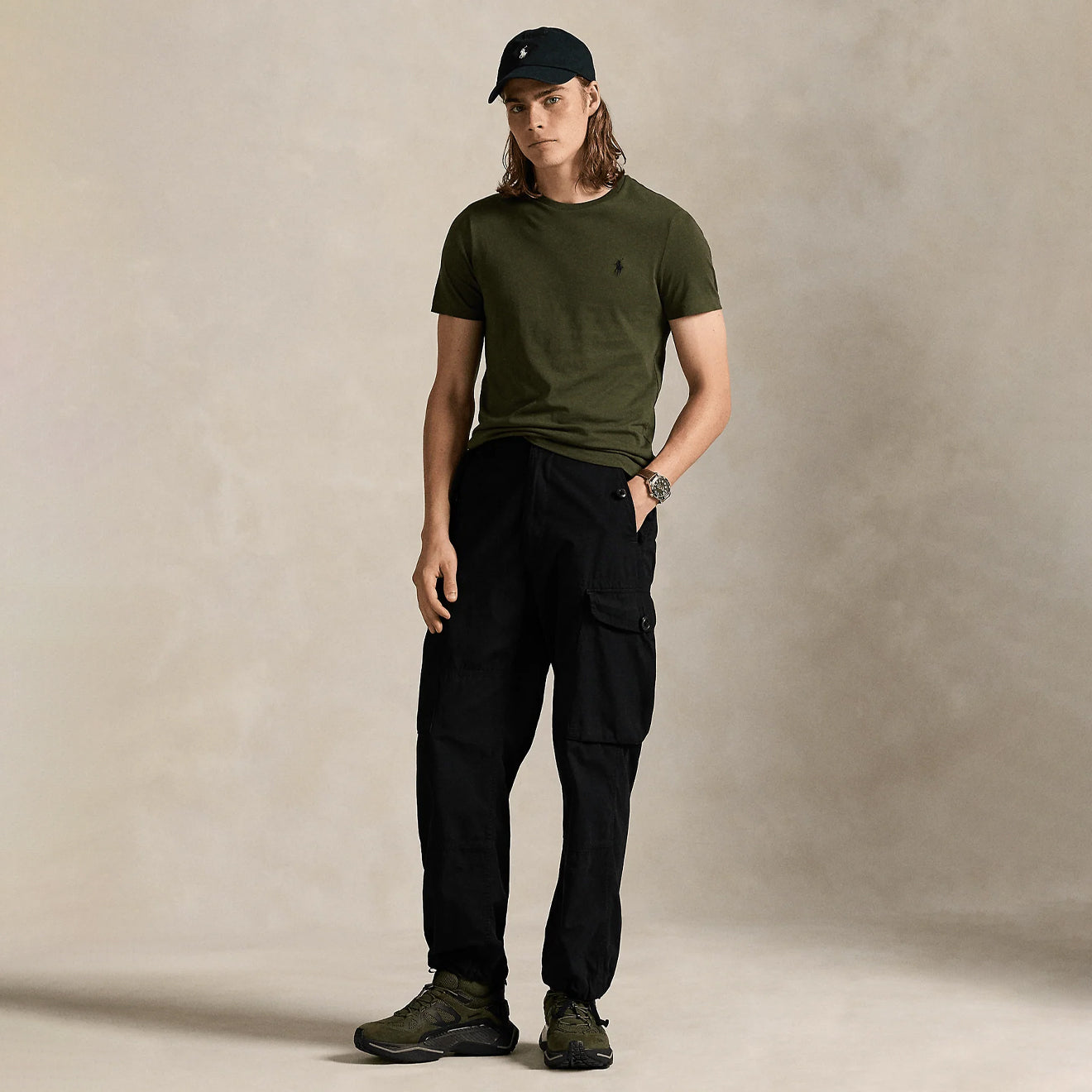 Polo Ralph Lauren Custom Slim Fit T-Shirt Company Olive - The Sporting Lodge