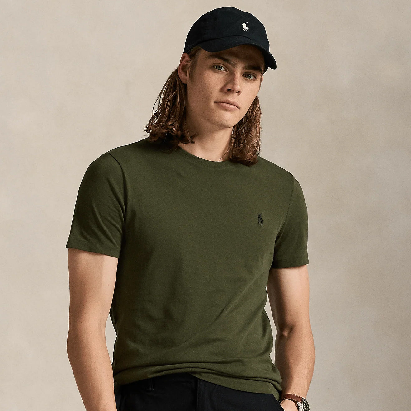 Polo Ralph Lauren Custom Slim Fit T-Shirt Company Olive - The Sporting Lodge