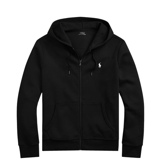 Polo Ralph Lauren Double-Knit Full-Zip Hoodie Polo Black - The Sporting Lodge
