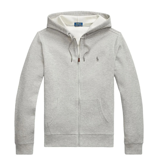 Polo Ralph Lauren Double-Knit Mesh Full-Zip Hoodie Andover Heather