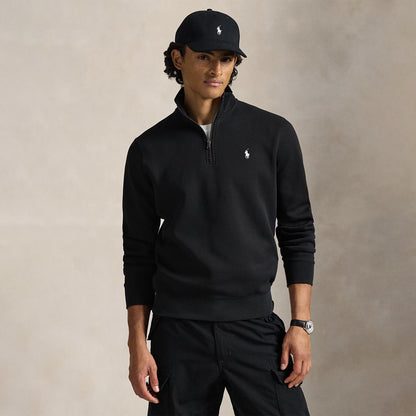 Polo Ralph Lauren Double-Knit Quarter-Zip Pullover Black