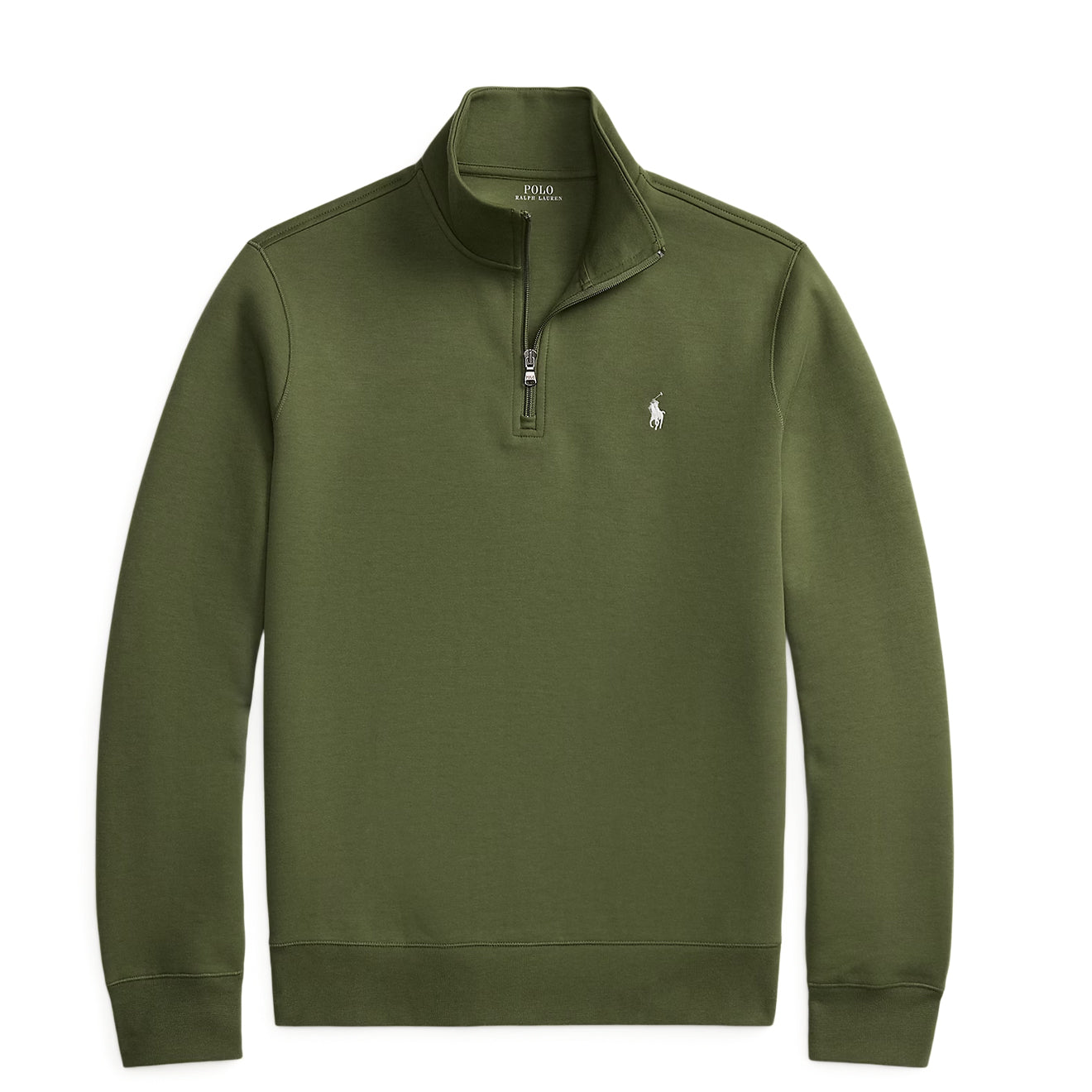 Polo Ralph Lauren Double - Knit Quarter - Zip Pullover Supply Olive