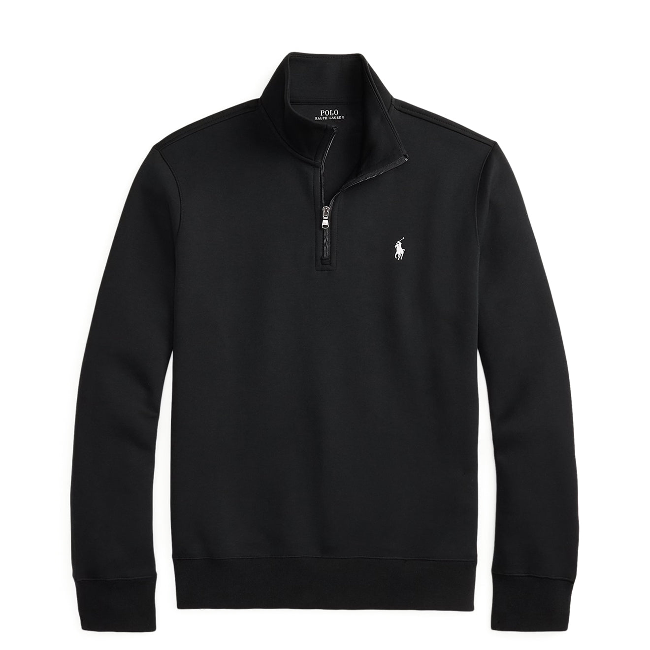 Polo Ralph Lauren Double-Knit Quarter-Zip Pullover Black – The