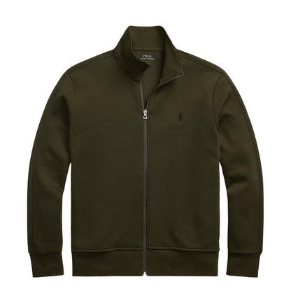 Polo Ralph Lauren Double Knit Track Jacket Company Olive - The Sporting Lodge