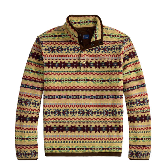 Polo Ralph Lauren Fair Isle-Inspired Fleece Pullover Camel Combo - The Sporting Lodge