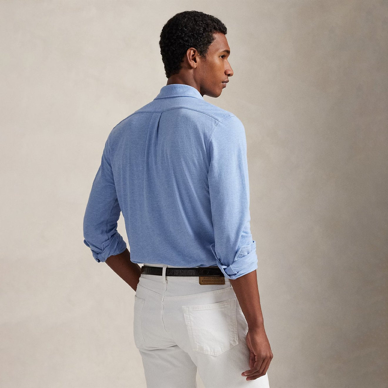 Polo Ralph Lauren Featherweight Mesh Shirt Isle Heather - The Sporting Lodge