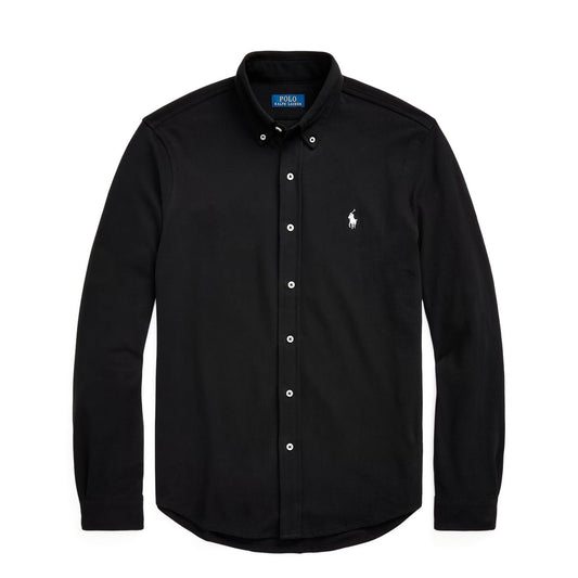 Polo Ralph Lauren Featherweight Mesh Shirt Polo Black - The Sporting Lodge
