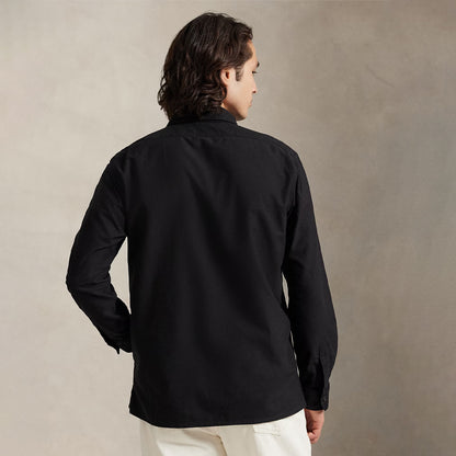 Polo Ralph Lauren Garment-Dyed Oxford Overshirt Polo Black - The Sporting Lodge