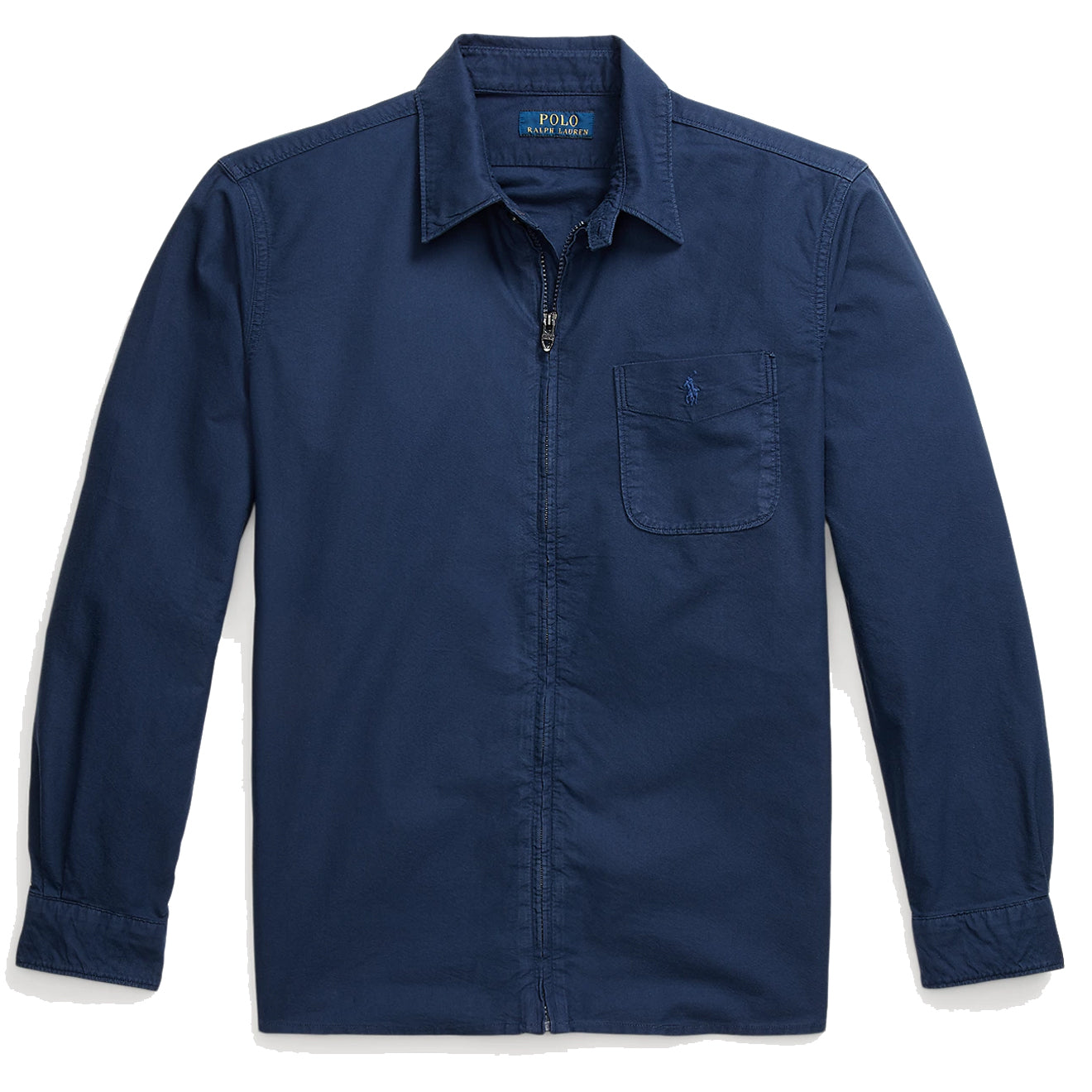 Polo Ralph Lauren Garment-Dyed Oxford Overshirt Spring Navy - The Sporting Lodge