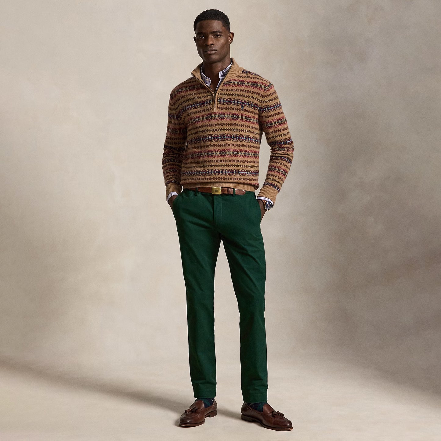 Polo Ralph Lauren Greenwich Slim Fit Stretch Chino Trouser College Green