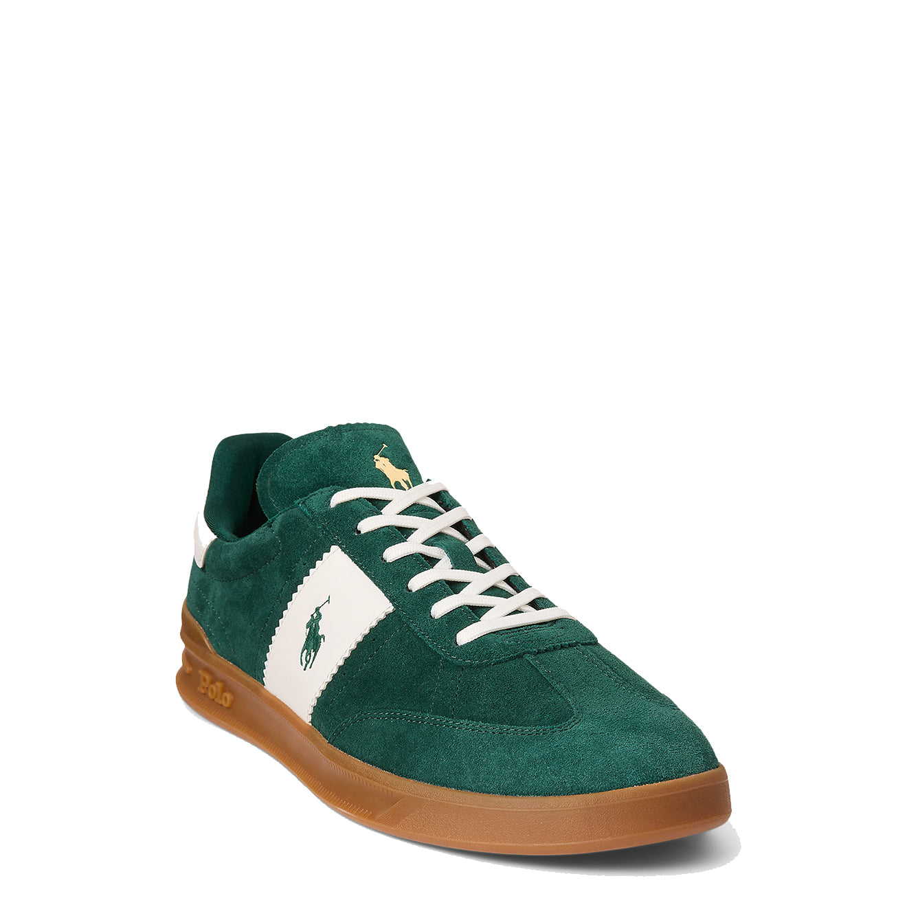Polo Ralph Lauren Heritage Aera Suede Trainer Forest / Off White - The Sporting Lodge