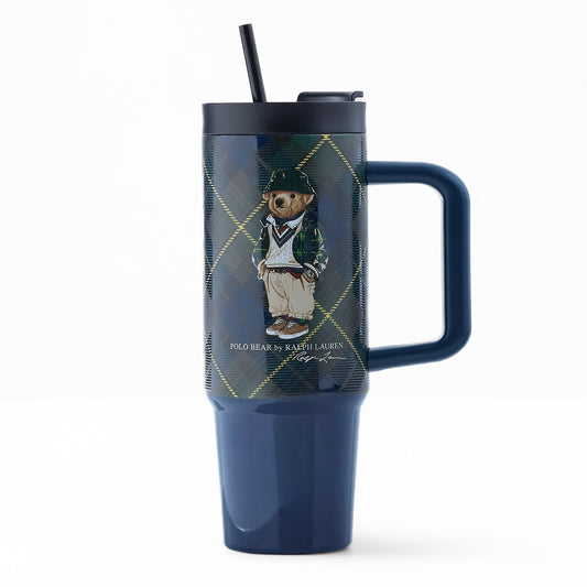 Polo Ralph Lauren Highmoore Polo Bear Water Bottle & Straw