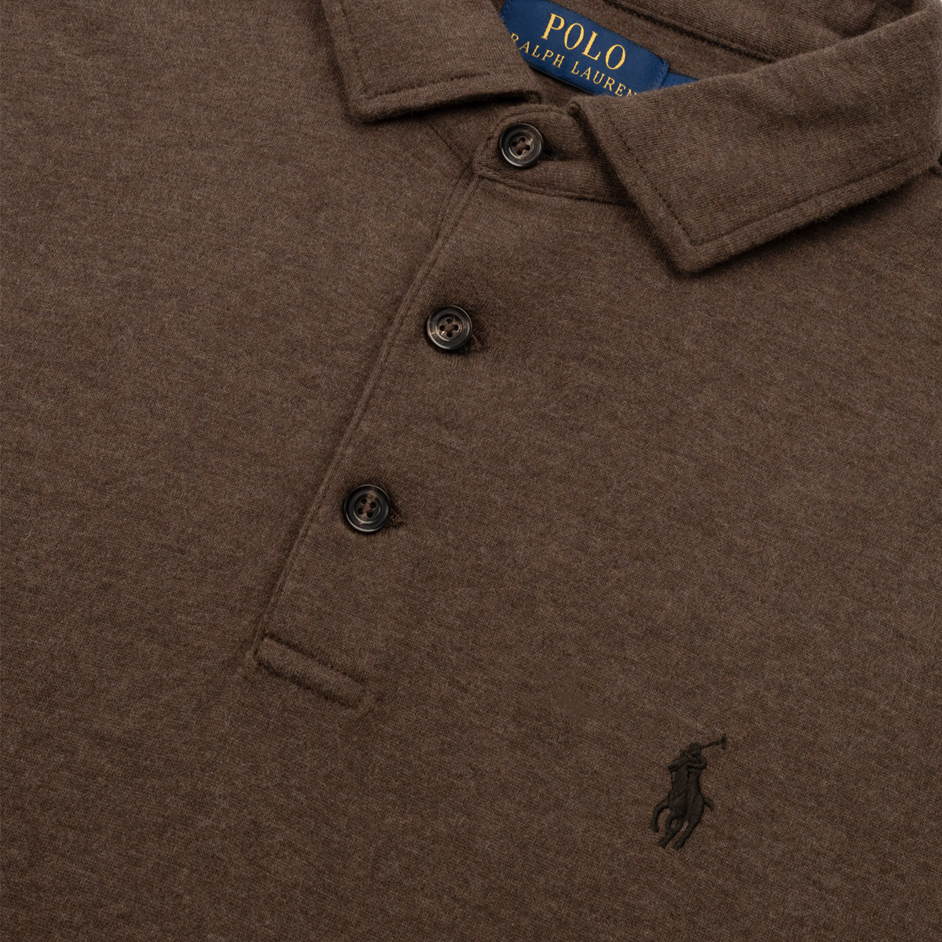 Polo Ralph Lauren Luxury Jersey Polo Shirt Nutmeg Brown Heather
