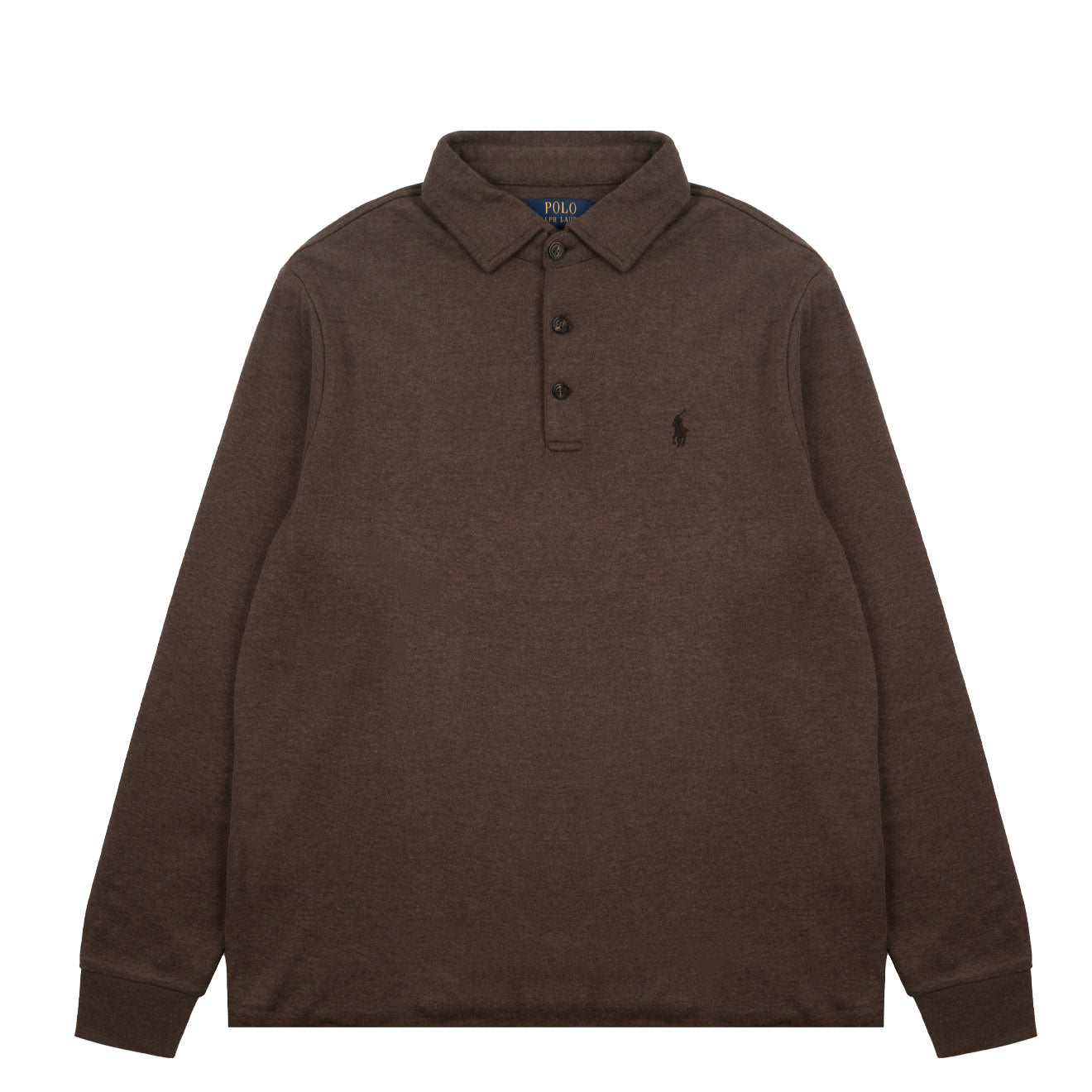 Polo Ralph Lauren ブラウン長袖シャツ Polo Ralph Lauren Luxury Jersey Polo Shirt Nutmeg Brown Heather