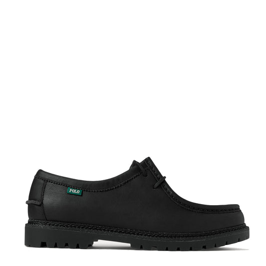Polo Ralph Lauren Jett Lug-Sole Leather Moc-Toe Shoe Black - The Sporting Lodge